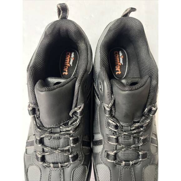SAFE T STEP BLACK‎ LEATHER SLIP RESISTANT CASUAL COMFORT WORK MEN'S 11 SHOES NEW - Picture 8 of 9